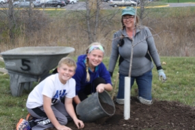 Planting Apple Trees at Oxbow Creek Elementary School